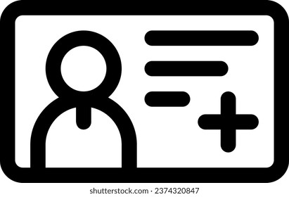 this icon or logo is found in the industry or other where it explains the id card about identity someone, vip card etc and can be used for web, application and logo design
