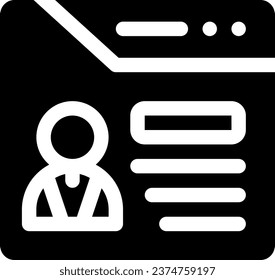 this icon or logo is found in the industry or other where it explains the profil user, view web user etc and can be used for web, application and logo design