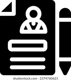 this icon or logo is found in the industry or other where it explains the personal data, on register etc and can be used for web, application and logo design