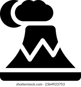 This icon or logo is found in the japan where it explains the landscape (like mountain, flora, fauna etc) and can be used for web, application and logo design.