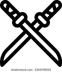 This icon or logo is found in Japan or other where it explains weapons used by the Japanese
etc, and can be used for web, application and logo design