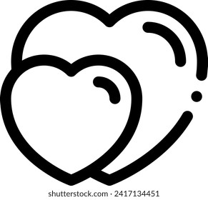 this icon or logo hearts icon or other where it explains the symbols or elements about feelings or forms of love etc and be used for web,  application and logo design