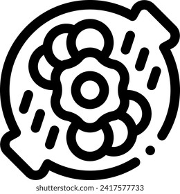 this icon or logo korean restaurant icon or other where it explaintsall kinds of Korean food as well as tools for cooking Korean food, both traditional and others or design application 