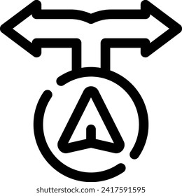 este icono o logotipo icono de navegación u otro en el que se explican los símbolos en forma de instrucciones que dirigen al usuario a un objetivo u otros, o diseñan software de aplicación u otro