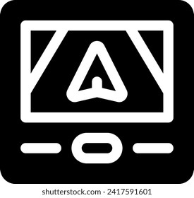 this icon or logo navigation icon or other where it explaints the symbols in the form of instructions that direct the user to a goal and others or design application software or other