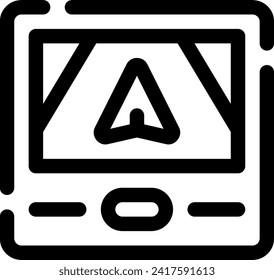 this icon or logo navigation icon or other where it explaints the symbols in the form of instructions that direct the user to a goal and others or design application software or other
