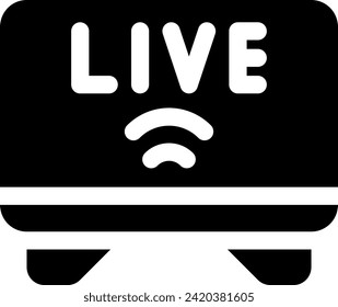 this icon or logo online streaming icon or other where it explaints things that must be prepared by an institution to provide information online to the public and others or design application 