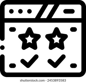 this icon or logo rating validation icon or other where everything related to kind of rating validation and others or design application software