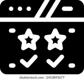 this icon or logo rating validation icon or other where everything related to kind of rating validation and others or design application software