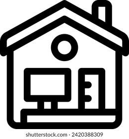 this icon or logo remote working icon or other where it explaints things that someone must prepare or have to work online from anywhere and others or design application software 