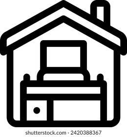 this icon or logo remote working icon or other where it explaints things that someone must prepare or have to work online from anywhere and others or design application software 