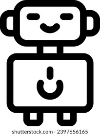 this icon or logo robots icon or other where it explains the technological and thing results that can help human work or as children's toys or other and be used for web, 
design