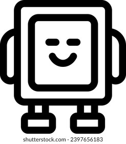 this icon or logo robots icon or other where it explains the technological and thing results that can help human work or as children's toys or other and be used for web, 
design