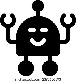 this icon or logo robots icon or other where it explains the technological and thing results that can help human work or as children's toys or other and be used for web, 
design