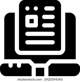 this icon or logo SEO and promotion icon or other where it explaints strategies carried out by a company in marketing products, examples here are features and others or design application software 
