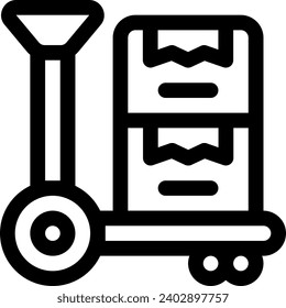 this icon or logo supply chain icon or other where it explains the something that needs to be prepared, whether it is a warehouse, documents and others in the flow of goods delivery or other 