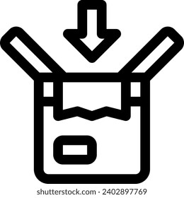 this icon or logo supply chain icon or other where it explains the something that needs to be prepared, whether it is a warehouse, documents and others in the flow of goods delivery or other 