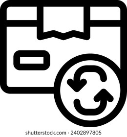this icon or logo supply chain icon or other where it explains the something that needs to be prepared, whether it is a warehouse, documents and others in the flow of goods delivery or other 