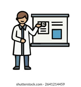 This icon is most commonly used in the context of science education, scientific research, health applications, technology platforms, or marketing materials for academic institutions and research compa