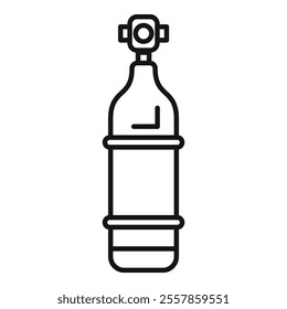 This icon of an oxygen cylinder represents essential equipment for deep sea diving and underwater exploration