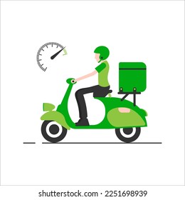 This icon is perfect for various designs, such as business templates, online motorcycle driver, food ads, and so on.