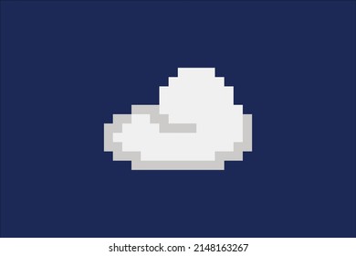 Este es un icono con un estilo de arte de píxeles, que consiste en una nube de iconos. 