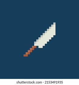 este es un ícono con estilo de arte de píxeles, este es un ícono de cuchillo, este icono se puede usar para la acción temática de los activos del juego, el imperio y la guerra colosal