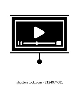 this is an icon related to back to school that uses a glyph style