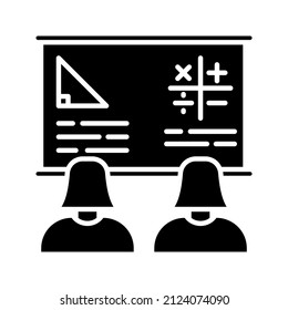 this is an icon related to back to school that uses a glyph style