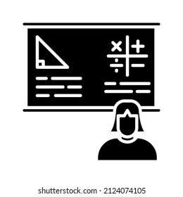this is an icon related to back to school that uses a glyph style