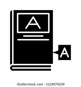this is an icon related to back to school that uses a glyph style