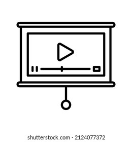 this is an icon related to back to school that uses a outline style