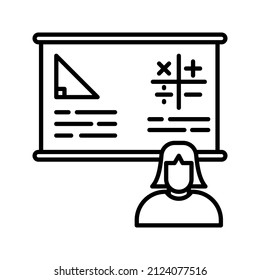 este es un icono relacionado con el retorno a la escuela que utiliza un estilo de esquema