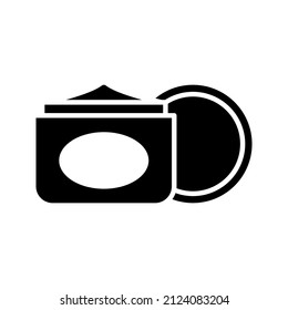 this is an icon related to beauty cosmetics that uses a glyph style