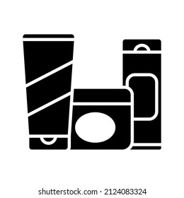 this is an icon related to beauty cosmetics that uses a glyph style