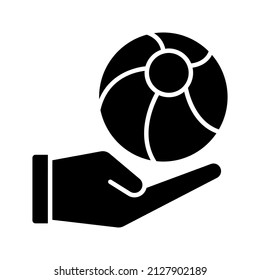 This is an icon related to a child's toy using a simple glyph style
