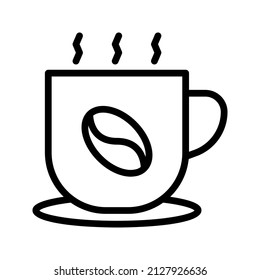 This is an icon related to coffee drinks using a simple outline style
