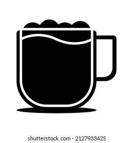 This is an icon related to a coffee shop that uses a simple glyph style