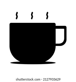 This is an icon related to a coffee shop that uses a simple glyph style