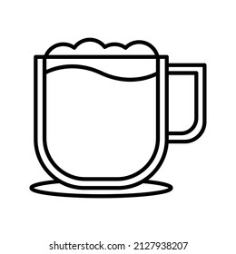This is an icon related to a coffee shop that uses a simpleoutline style