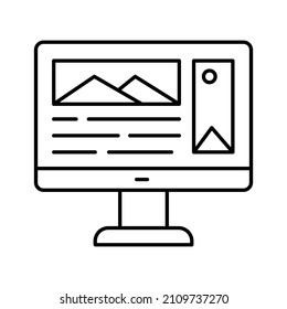 This is an icon related to digital marketing or business with an outline style, which you can use for your project needs