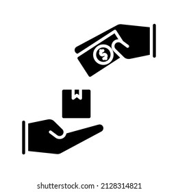 this is an icon related to e-commerce that uses a glyph style