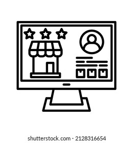 this is an icon related to e-commerce that uses a outline style