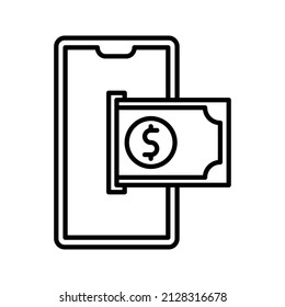 this is an icon related to e-commerce that uses a outline style