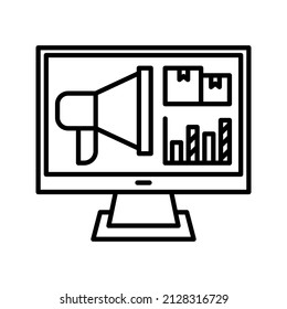 this is an icon related to e-commerce that uses a outline style