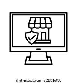 this is an icon related to e-commerce that uses a outline style