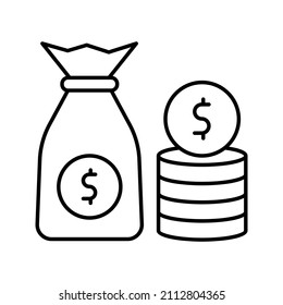 This is an icon related to the economy that uses a great outline style for your design projects