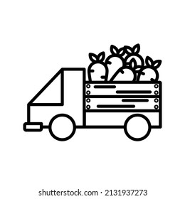 This is an icon related to farming that uses a outline style