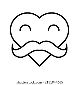 This is an icon related to father's day that uses a solid style
