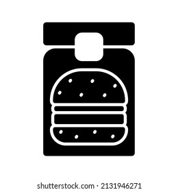 This is an icon related to food delivery that uses a solid style